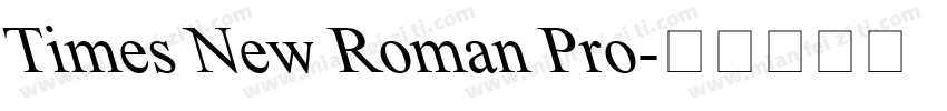 Times New Roman Pro字体转换